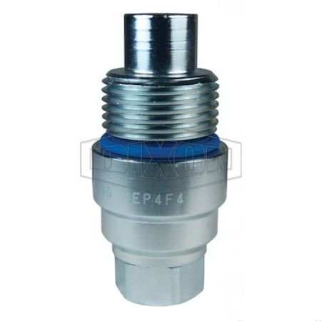 DQC VEP Hydraulic Plug, 1-1/2 In X 1-1/2-11-1/2 Nominal, Female NPTF, Steel, Domestic